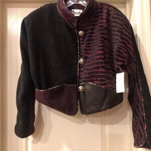 Treadle Cropped designer jacket womens sz L